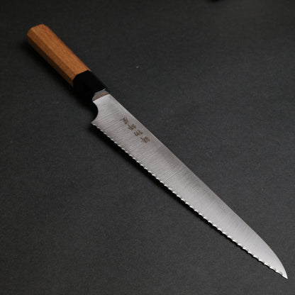 Hitohira Imojiya TH Stainless Bread Knife 240mm Teak Handle (Wa)