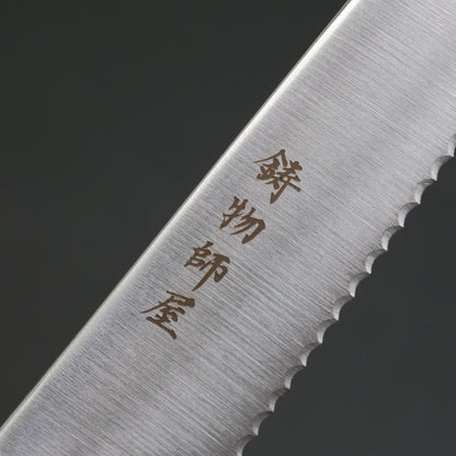 Hitohira Imojiya TH Stainless Bread Knife 240mm Teak Handle (Wa)