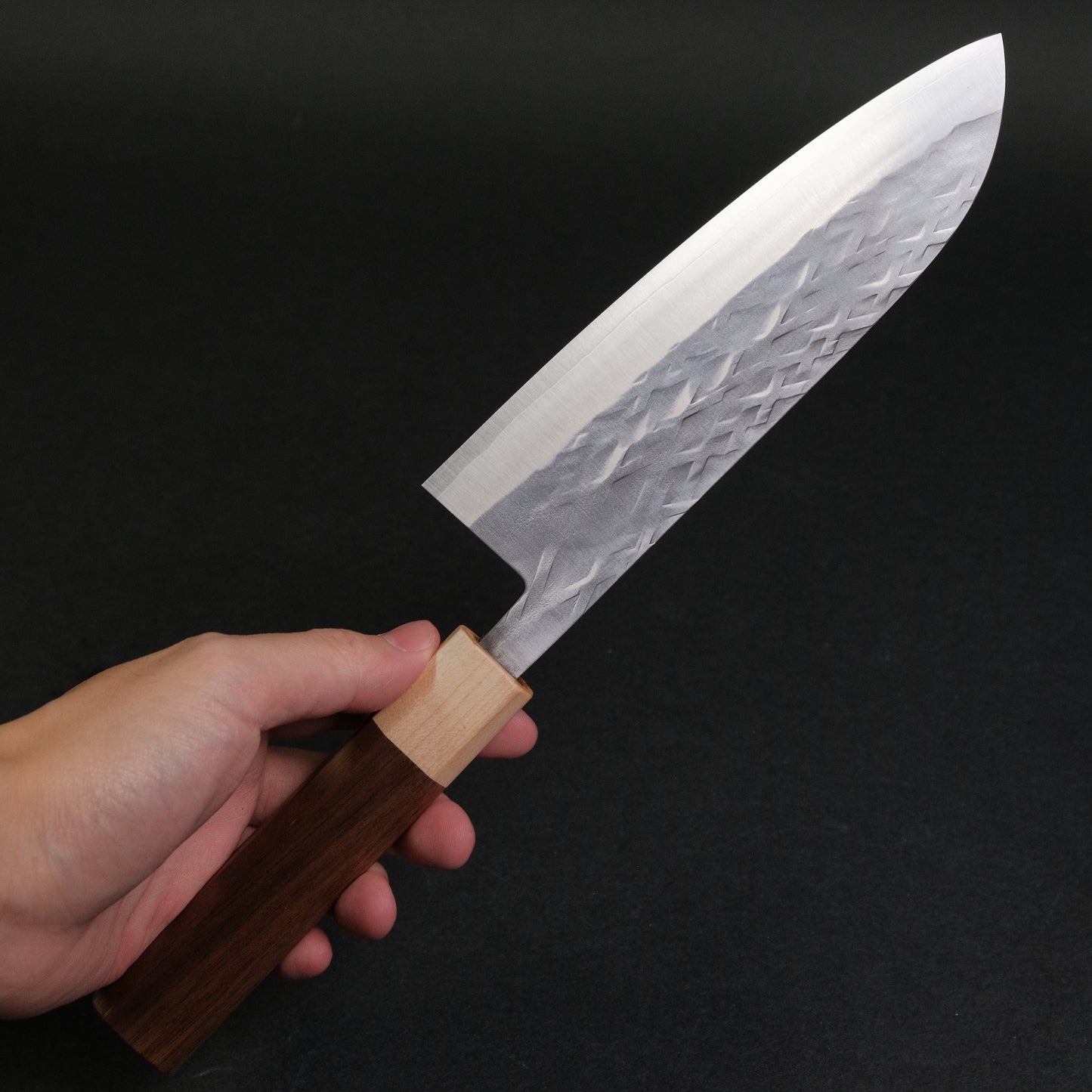 Hitohira TD SLD Tsuchime Santoku 165mm Walnut Handle