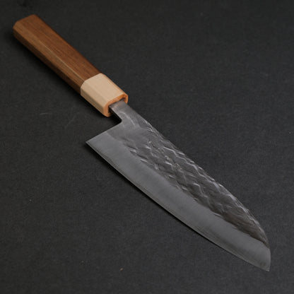 Hitohira TD SLD Tsuchime Santoku 165mm Walnut Handle