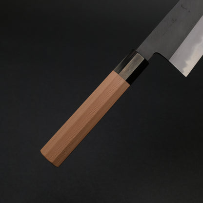 Hitohira Tanaka Kyuzo Blue #1 Kurouchi Gyuto 240mm Yakusugi Cedar Handle (Extra Height)