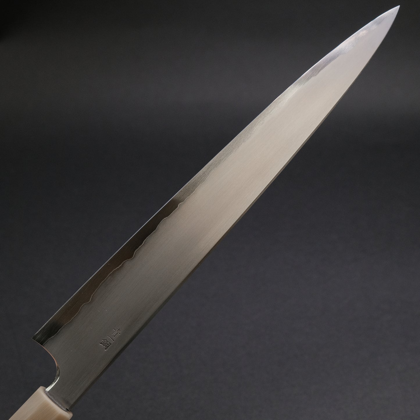 Hitohira Togashi Blue #1 Stainless Clad Kasumi Sujihiki 270mm Ebony Handle