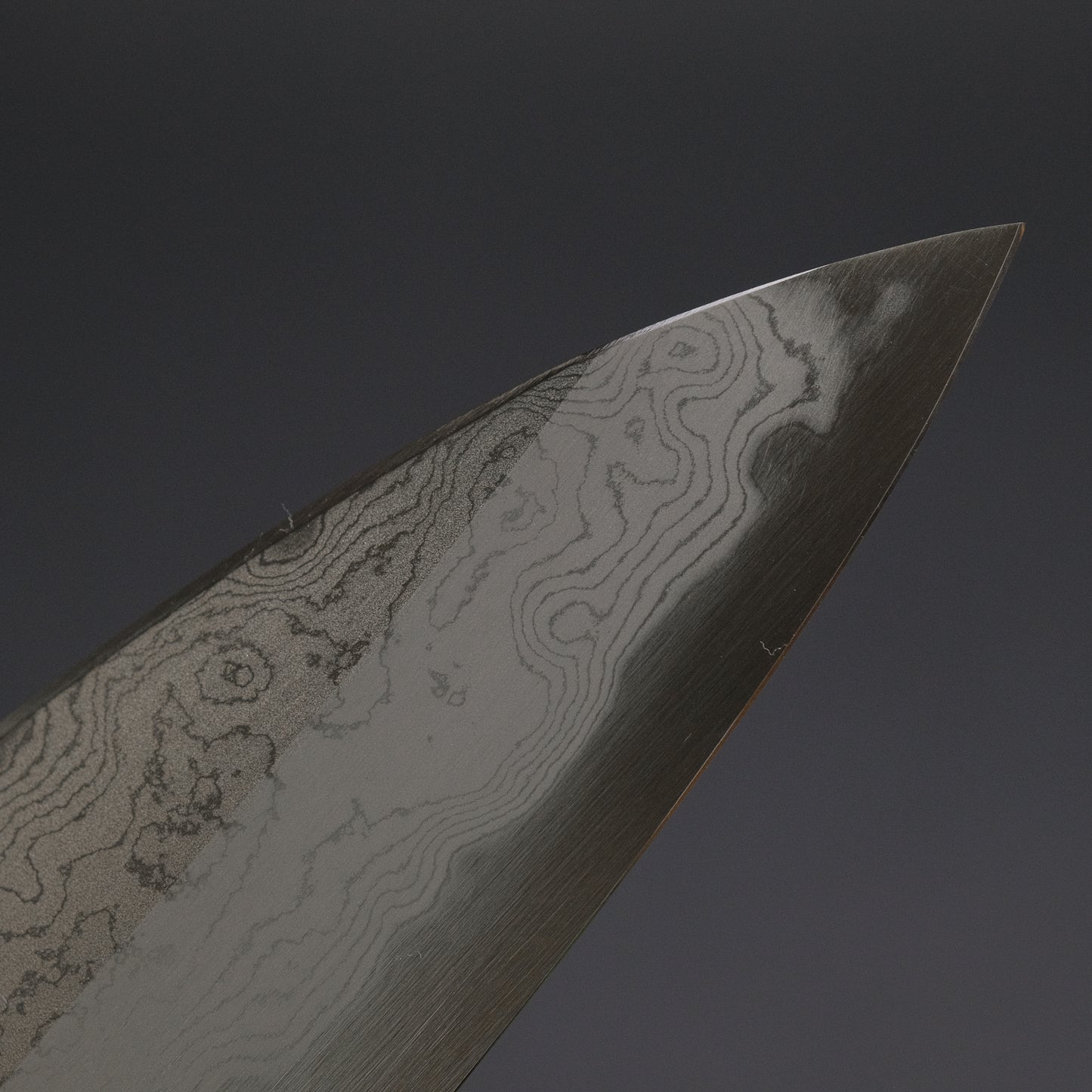 Hitohira Togashi White #1 Damascus Gyuto 210mm Burnt Yakusugi Handle