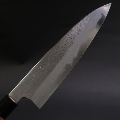 Hitohira Togashi White #1 Damascus Gyuto 210mm Burnt Yakusugi Handle