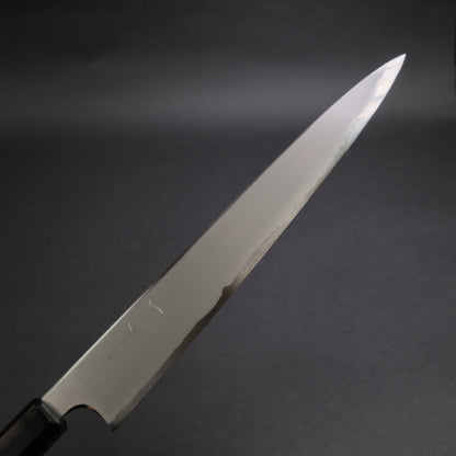 Hitohira Togashi White #1 Stainless Clad Kasumi Sujihiki 270mm Ebony Handle