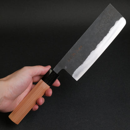 Morihei Hisamoto Kurouchi White #1 Nakiri 165mm Yakusugi Cedar Handle