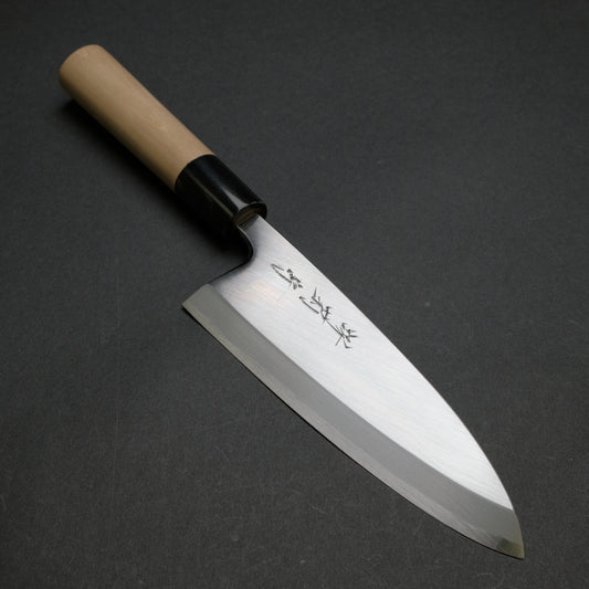 Sakai Kikumori Shironiko White #2 Deba 165mm Magnolia Handle