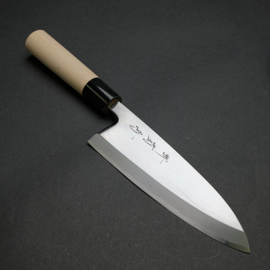 Sakai Kikumori Shironiko White #2 Deba 180mm Magnolia Handle