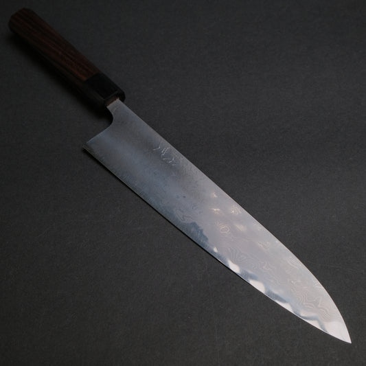 Toshihiro Wakui Damascus Blue #2 Gyuto 240mm Ebony Handle