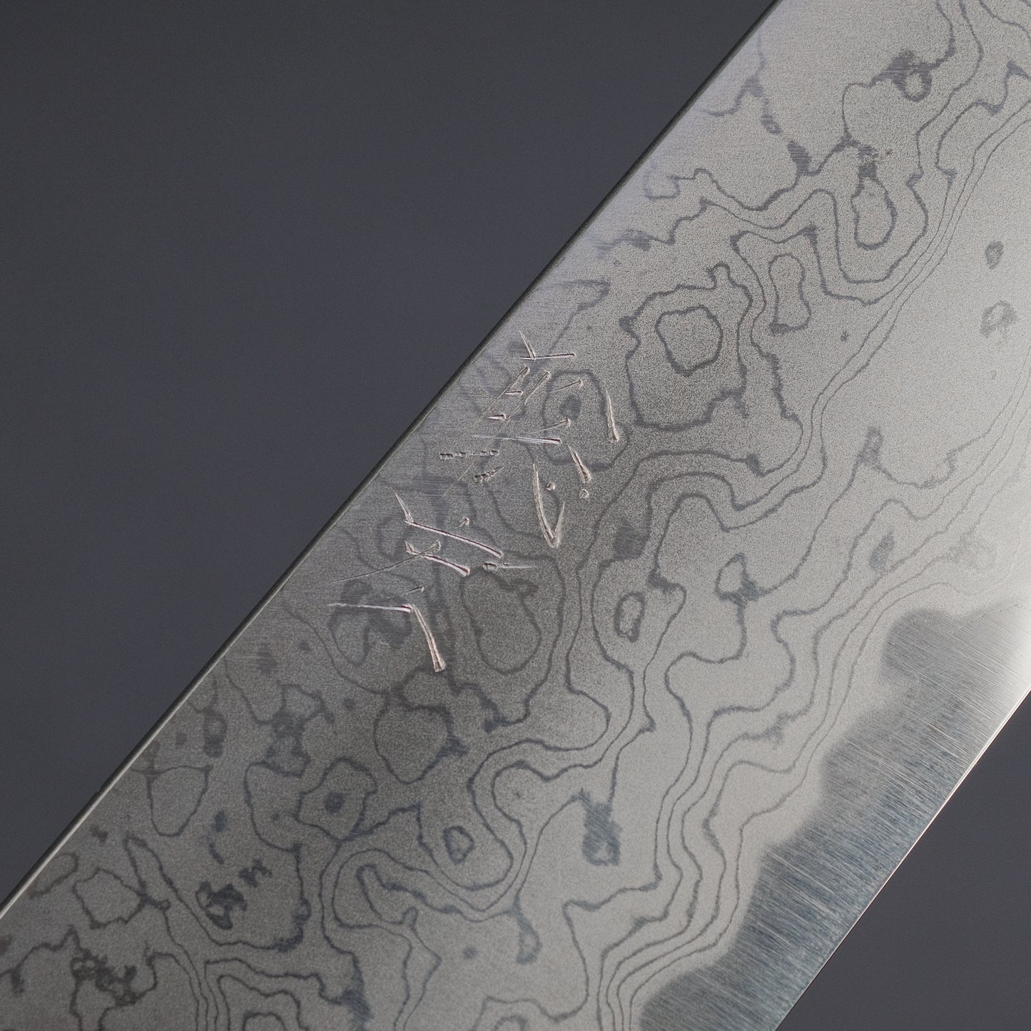 Toshihiro Wakui Damascus Blue #2 Gyuto 240mm Ebony Handle