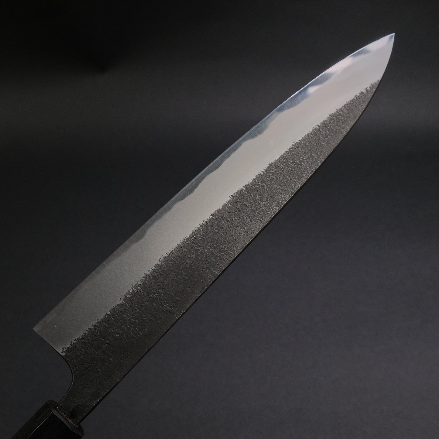 Akifusa Wakui Kurouchi Nashiji Blue #2 Gyuto 240mm Ebony Handle