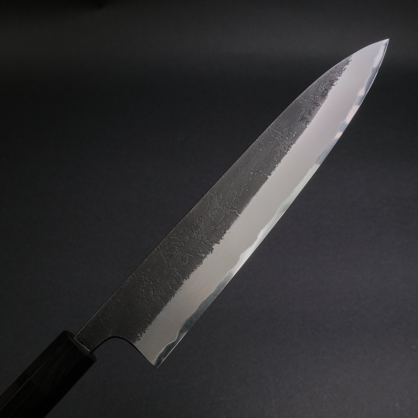 Akifusa Wakui Kurouchi Nashiji Blue #2 Gyuto 240mm Ebony Handle (Discounted)