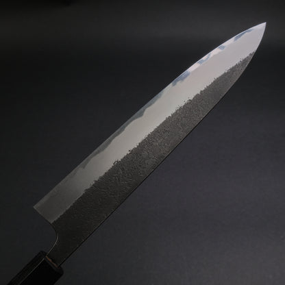 Akifusa Wakui Kurouchi Nashiji Blue #2 Gyuto 240mm Ebony Handle (Discounted)