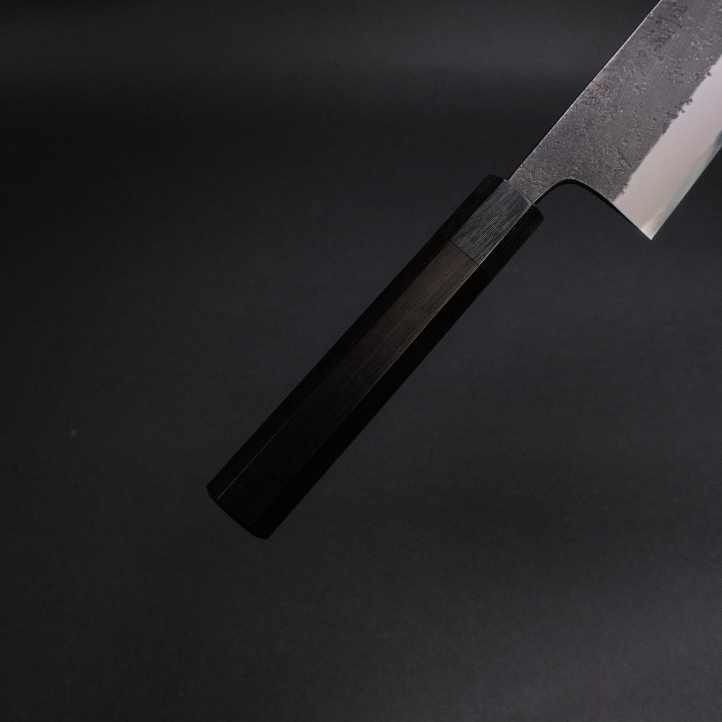 Toshihiro Wakui Kurouchi Nashiji Blue #2 Gyuto 240mm Ebony Handle (Discounted)