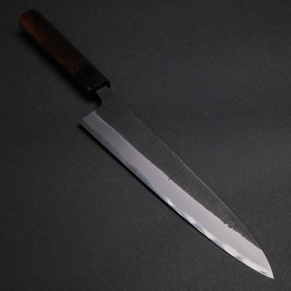 Toshihiro Wakui Kurouchi Nashiji Blue #2 Gyuto 240mm Ebony Handle (Discounted)