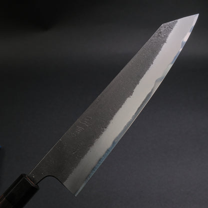 Akifusa Wakui Kurouchi Nashiji Blue #2 Kiritsuke Gyuto 240mm Ebony Handle