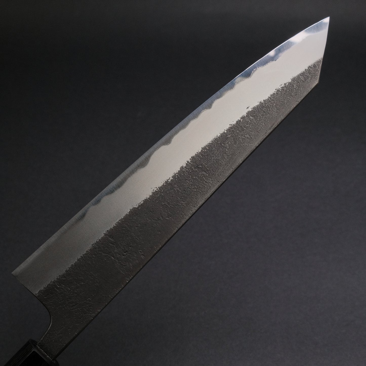 Akifusa Wakui Kurouchi Nashiji Blue #2 Kiritsuke Gyuto 240mm Ebony Handle (Discounted)