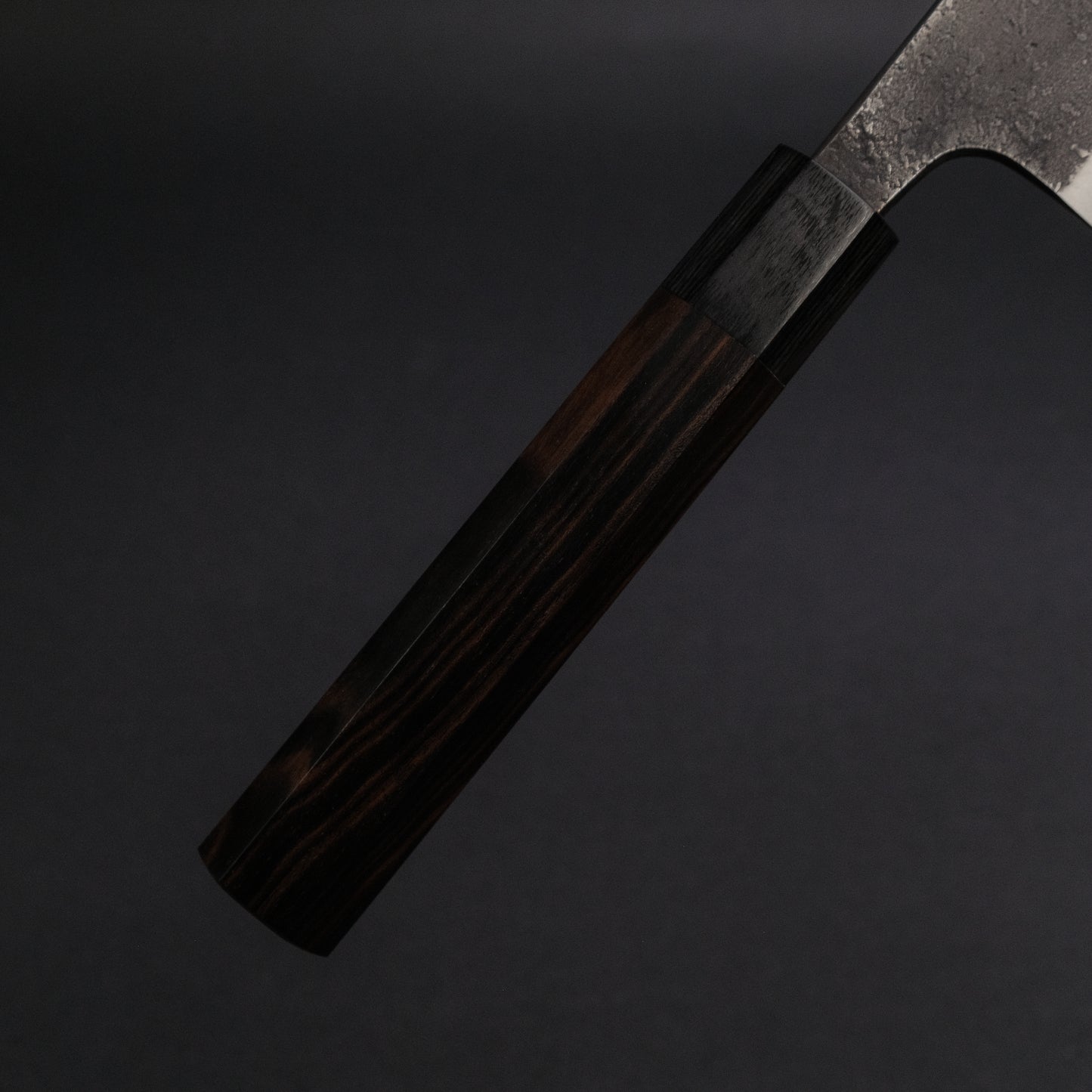 Akifusa Wakui Kurouchi Nashiji Blue #2 Kiritsuke Gyuto 240mm Ebony Handle (Discounted)