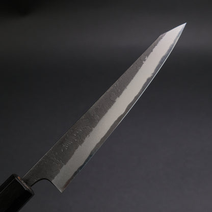 Akifusa Wakui Kurouchi Nashiji Blue #2 Kiritsuke Petty 150mm Ebony Handle