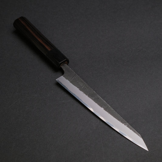 Akifusa Wakui Kurouchi Nashiji Blue #2 Kiritsuke Petty 150mm Ebony Handle