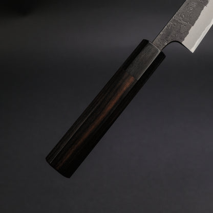 Akifusa Wakui Kurouchi Nashiji Blue #2 Kiritsuke Petty 150mm Ebony Handle