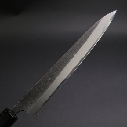 Toshihiro Wakui Kurouchi Nashiji Blue #2 Petty 180mm Ebony Handle