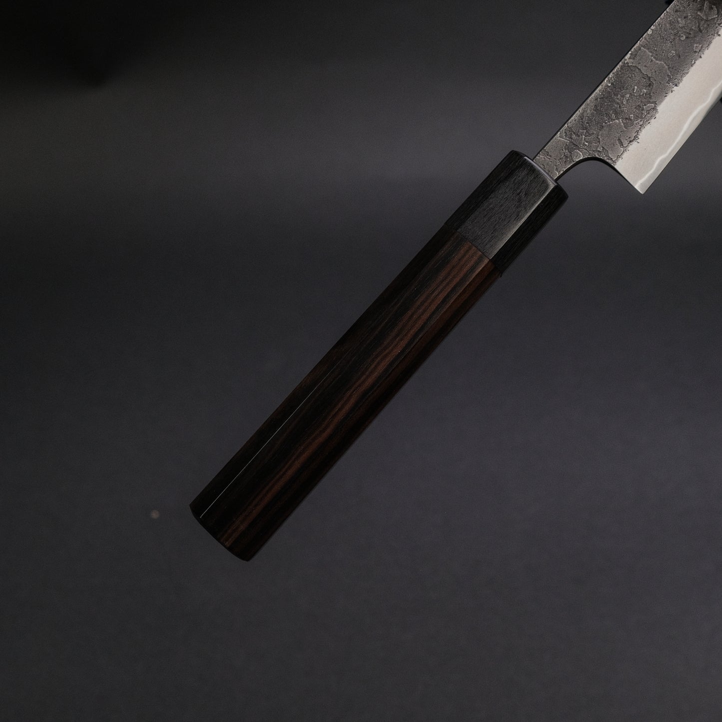 Toshihiro Wakui Kurouchi Nashiji Blue #2 Petty 180mm Ebony Handle