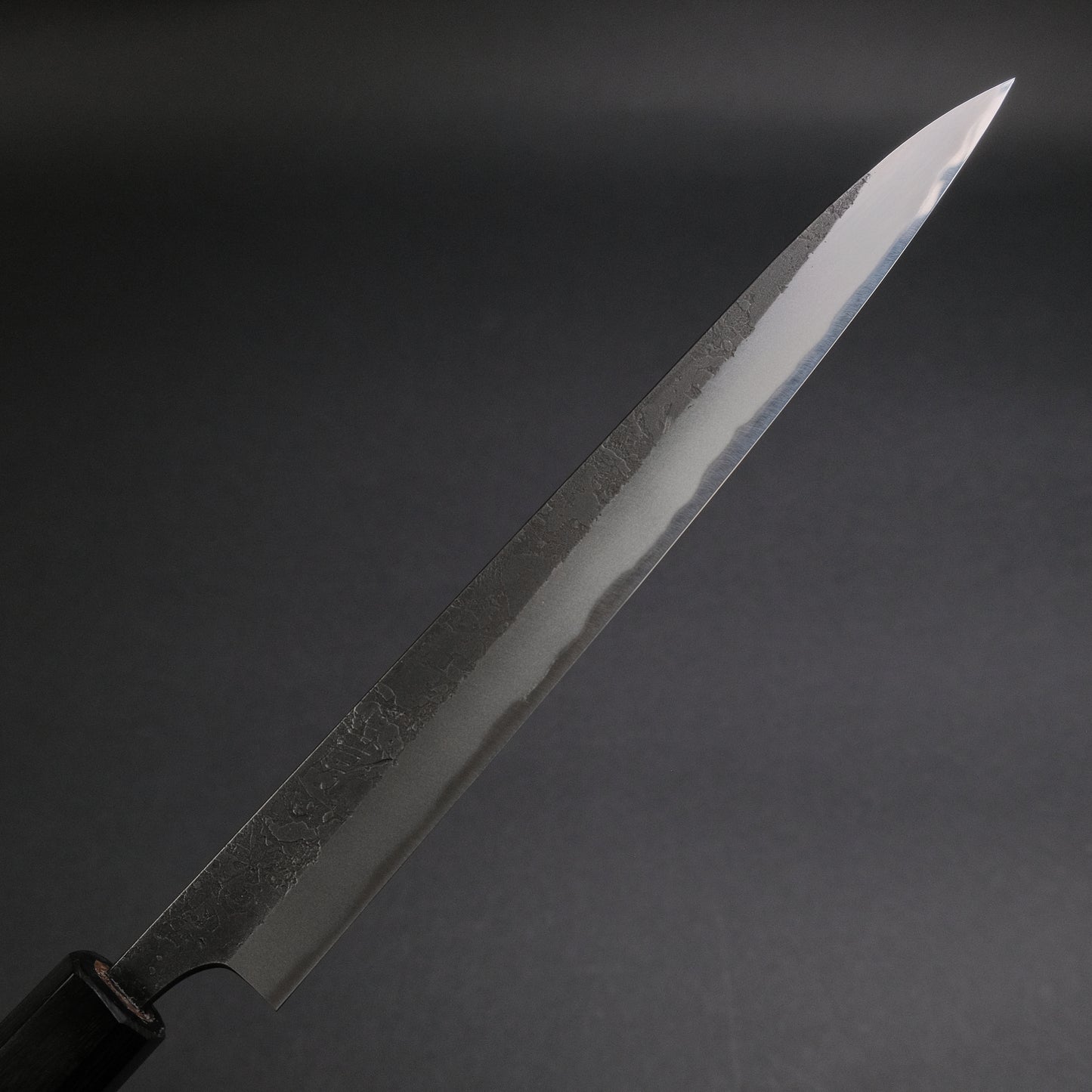 Akifusa Wakui Kurouchi Nashiji Blue #2 Sujihiki 210mm Ebony Handle (Discounted)