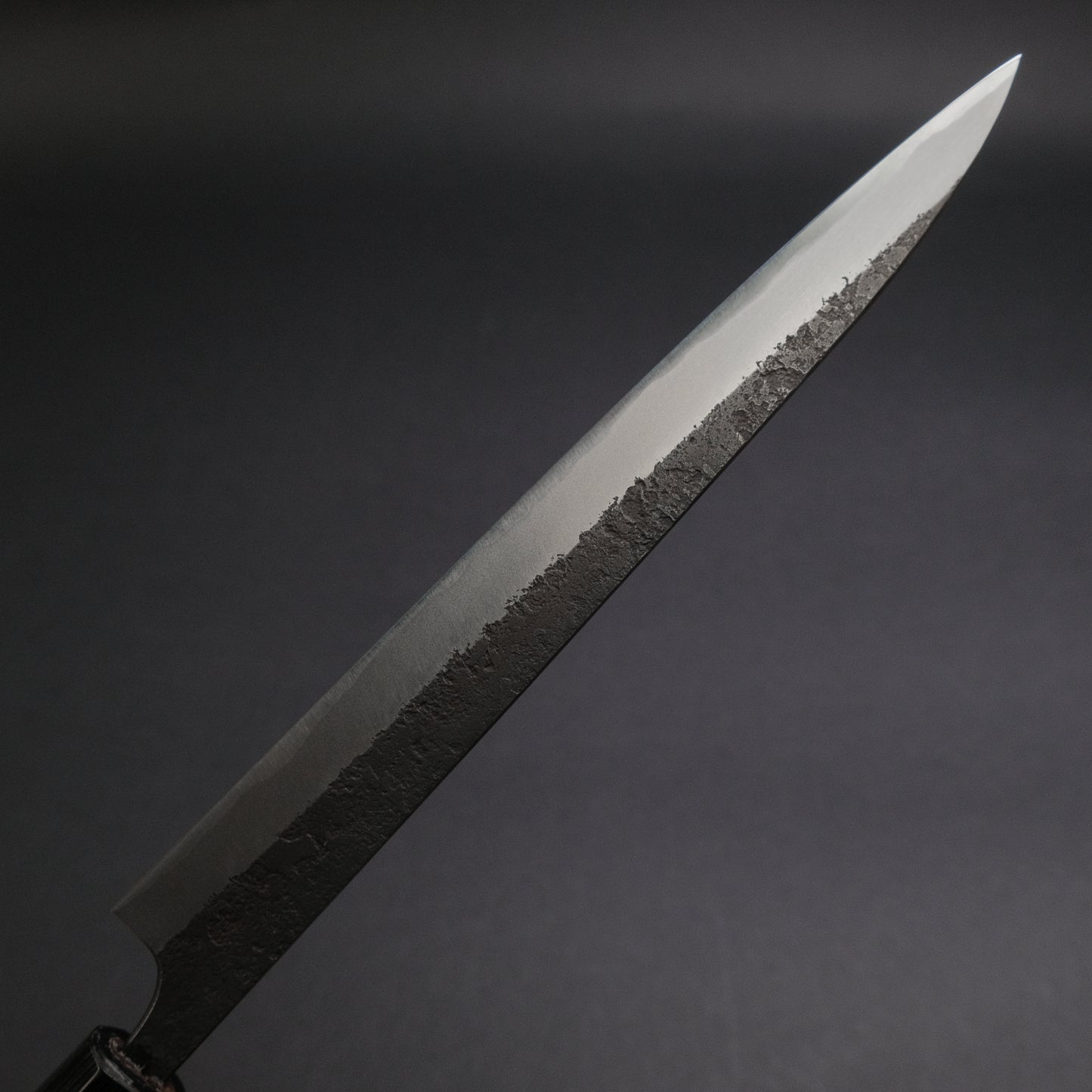 Akifusa Wakui Kurouchi Nashiji Blue #2 Sujihiki 210mm Ebony Handle (Discounted)