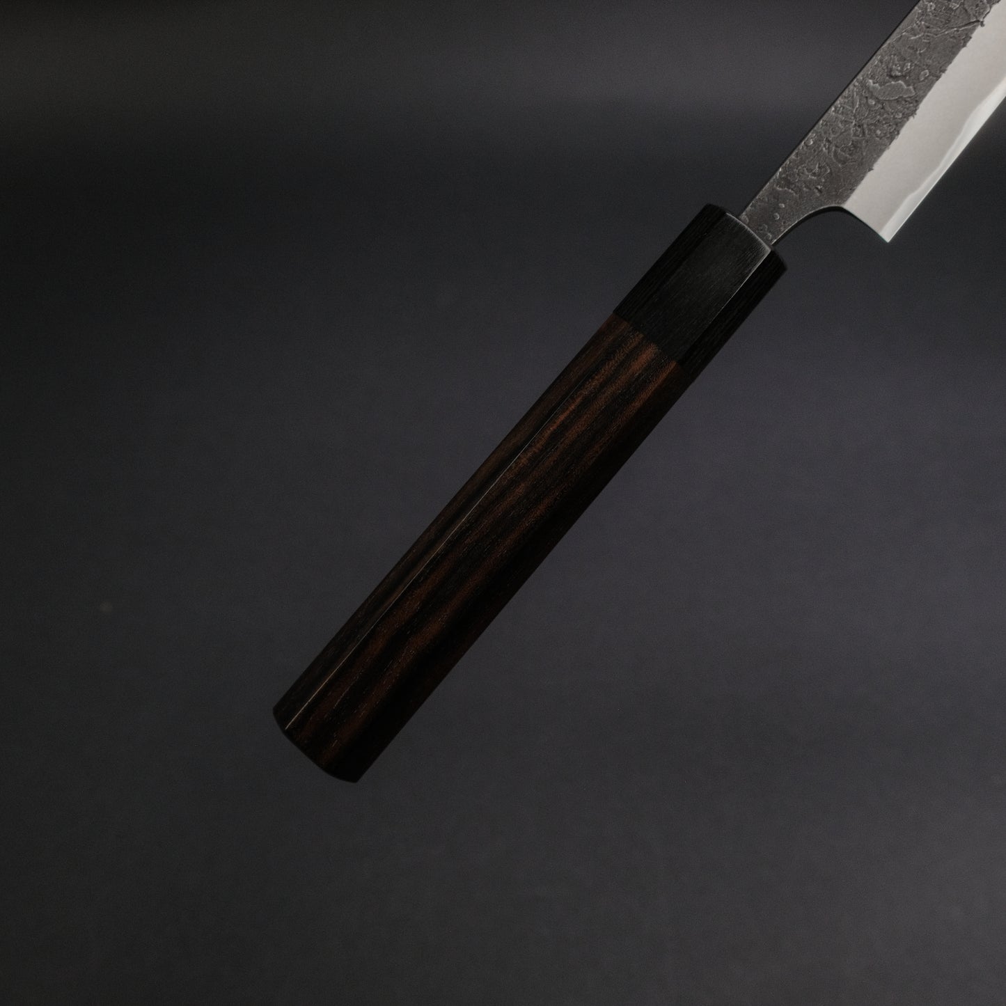 Akifusa Wakui Kurouchi Nashiji Blue #2 Sujihiki 210mm Ebony Handle (Discounted)