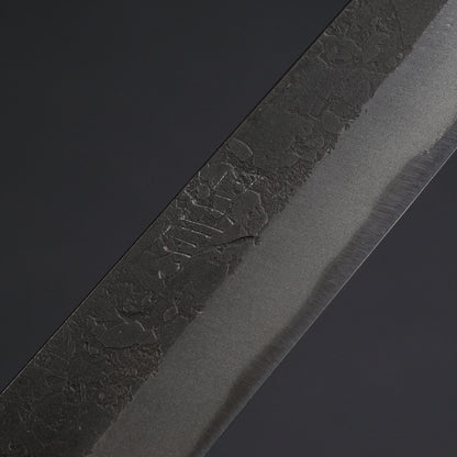 Akifusa Wakui Kurouchi Nashiji Blue #2 Sujihiki 210mm Ebony Handle (Discounted)