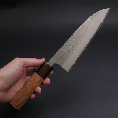 Yoshikane White #2 Nashiji Santoku 165mm Enju Handle